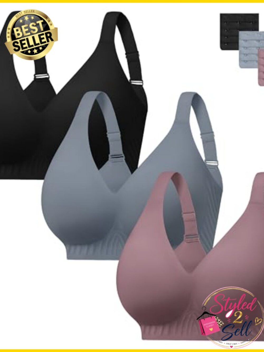 Jelly Push Up Wireless Full Coverage Bra Plus Size Wide Strap